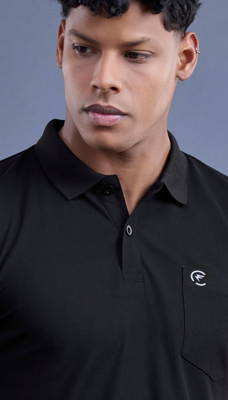 T SHIRT DRYFIT CLR FX014 (BLACK)