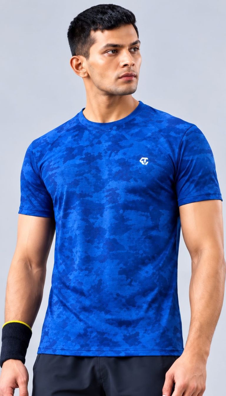 T SHIRT DRYFIT R/N FX757 (BLUE)