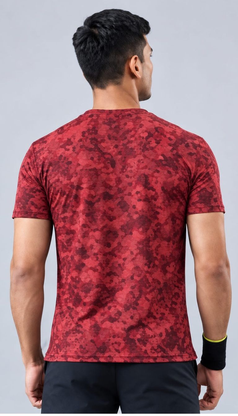 T SHIRT DRYFIT R/N FX757 (MAROON)
