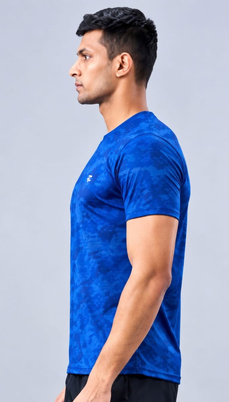 T SHIRT DRYFIT R/N FX757 (BLUE)