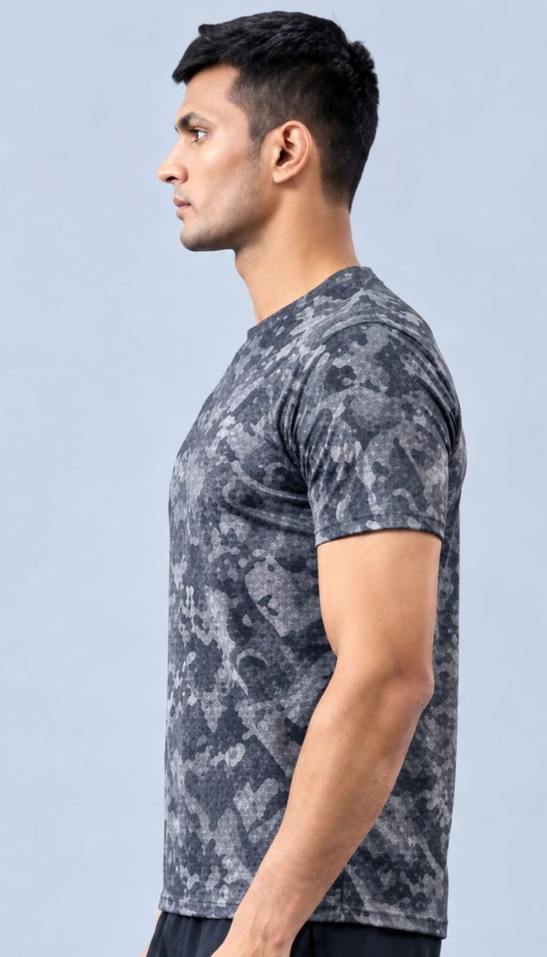 T SHIRT DRYFIT R/N FX757 (GRAY)